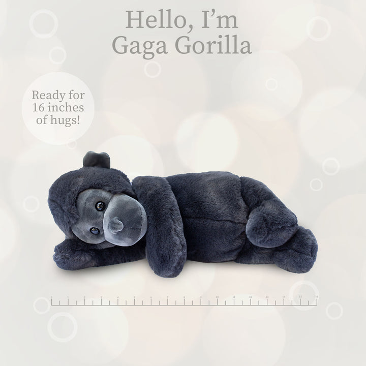 Beverly Hills Teddy Bear Co World's Softest Plush Lushee Gaga Black Gorilla