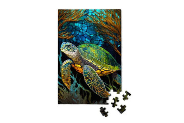 MicroPuzzles Stained Glass Sea Turtle