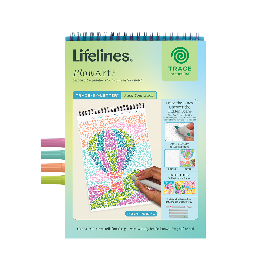 Lifelines FlowArt - Trace by Letter - Pack Your Bags