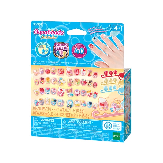 Epoch Aquanails Hearts & Ribbons Nail Refill Kit