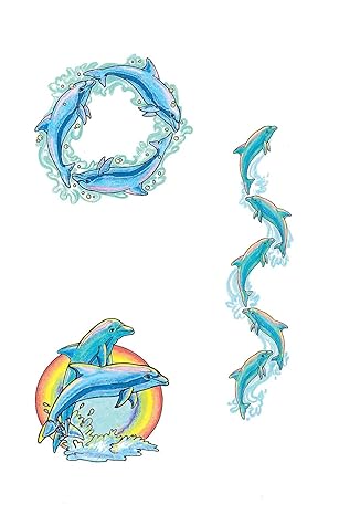 Dover Glitter Tattoos Dolphins