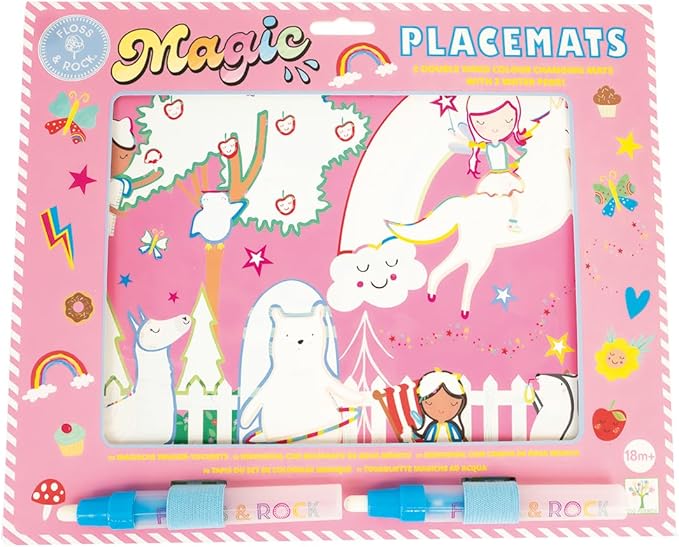 Floss and Rock Rainbow Fairy Magic Water Placemats