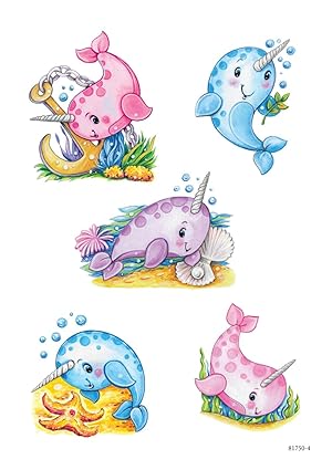 Dover Glitter Narwhals Stickers