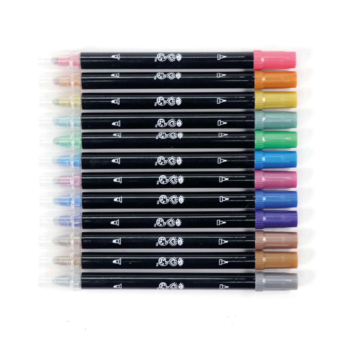 Bright Stripes 12 Metallic Paint Markers