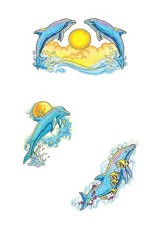 Dover Glitter Tattoos Dolphins
