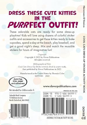 Dover Cool Cats Dress-Up Sticker Activity Book