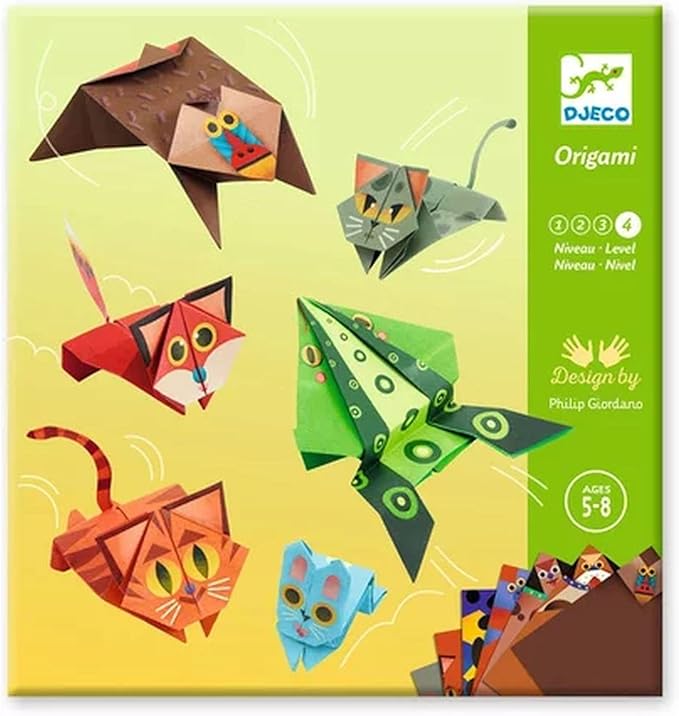 Djeco Jumping Animals Origami Paper Craft Kit