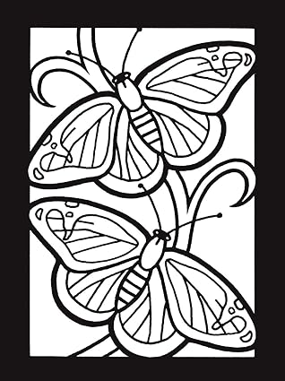 Dover Butterflies Mini Stained Glass Coloring Book