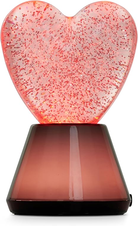 Wireless Glitter Heart Bluetooth Speaker with LED Lights, Rechargeable Wireless Orb