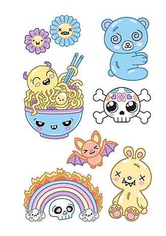 Dover Glow-in-the-Dark Tattoos: Creepy Cute Kawaii