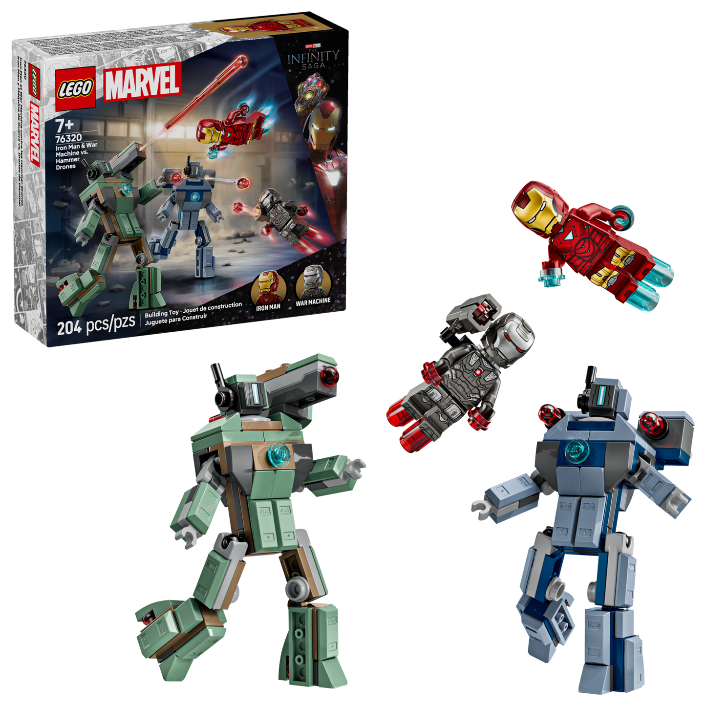 LEGO® Marvel 76320 Iron Man & War Machine vs. Hammer Drones