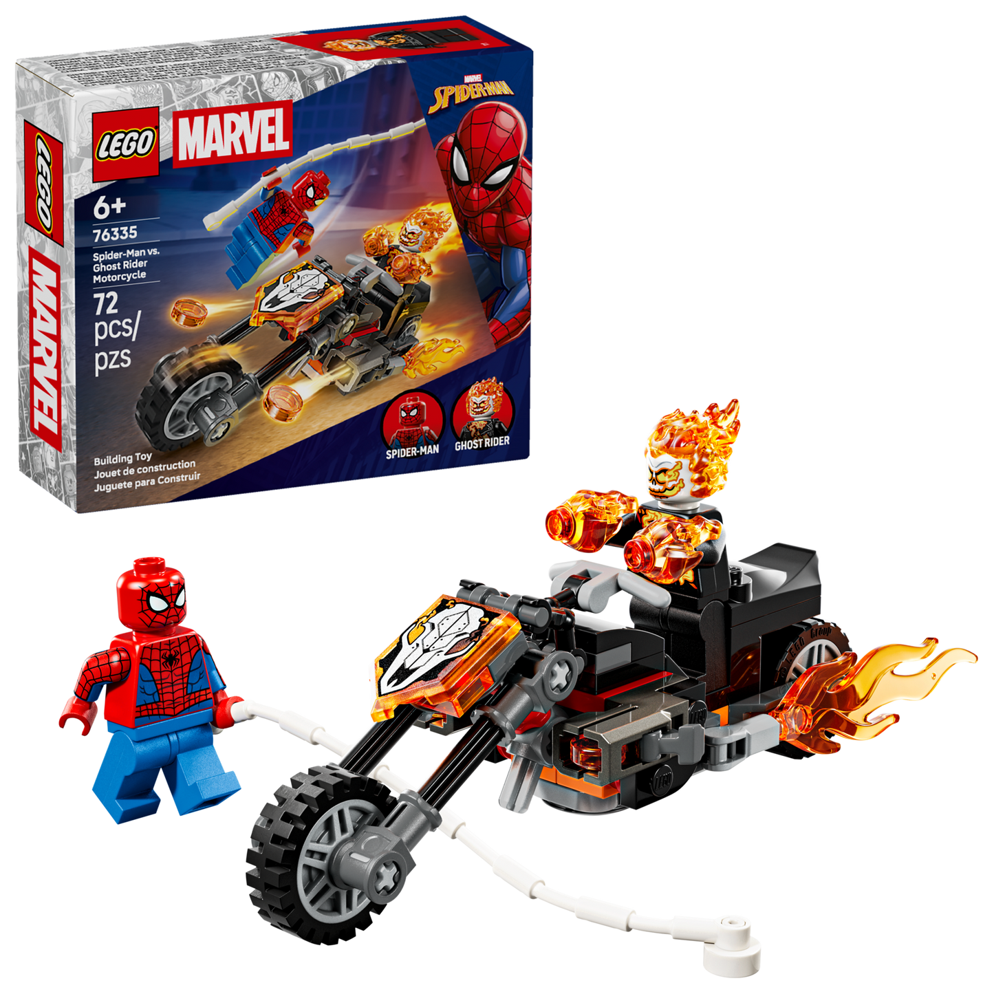 LEGO® Marvel 76335 Spider-Man vs. Ghost Rider Motorcycle