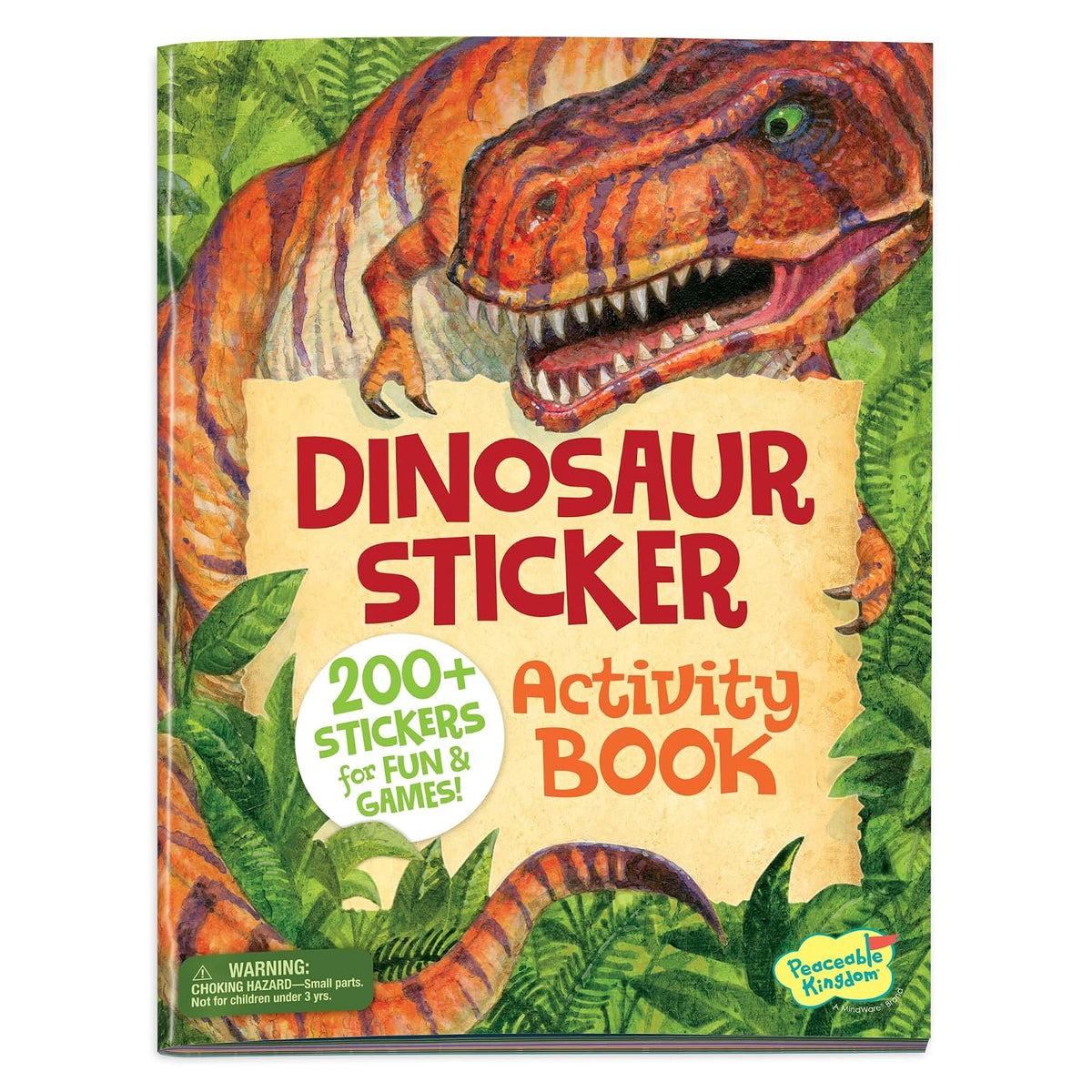 Mindware Peaceable Kingdom Dinosaur Sticker Activity Book