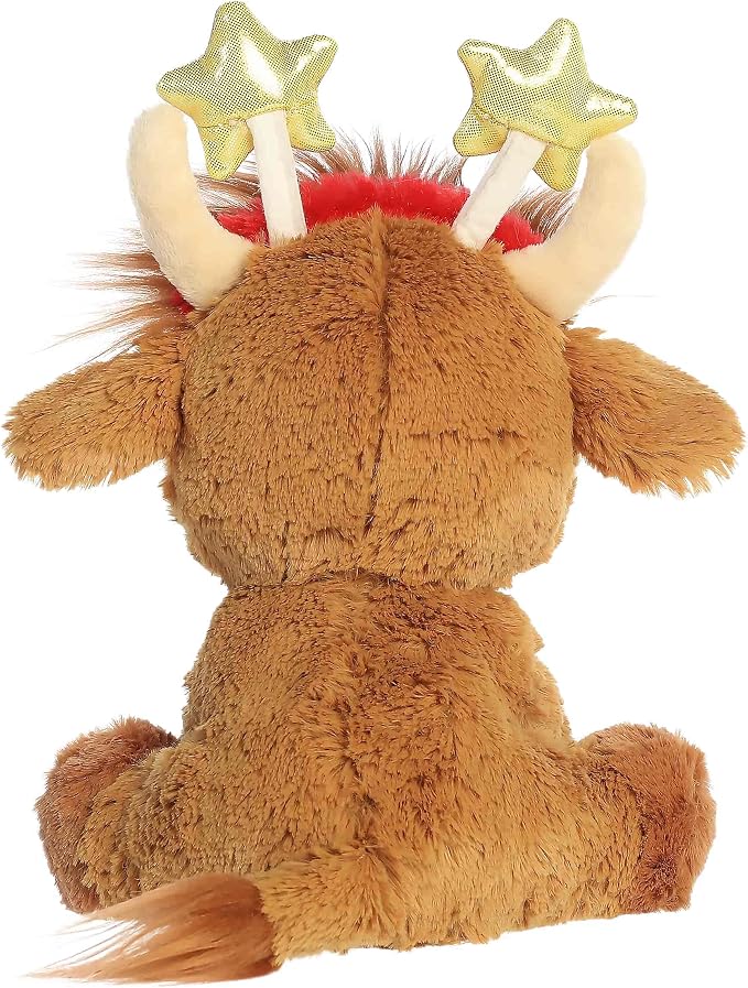 Aurora Plush 8" Scott Highland Cow Festive Stuffed Animal