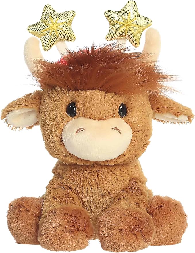 Aurora Plush 8" Scott Highland Cow Festive Stuffed Animal