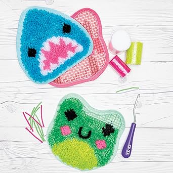 Klutz Latch Hook Animals: Red Panda, Frog & Shark