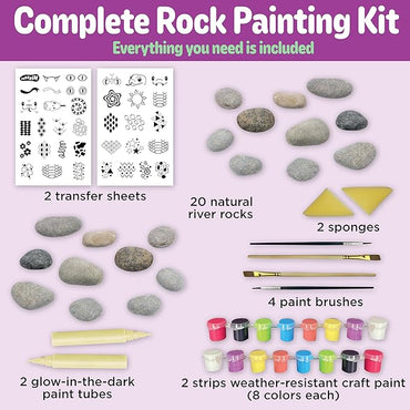 Creativity for Kids Rock Snake Bucket Kit 20 Smooth Stones