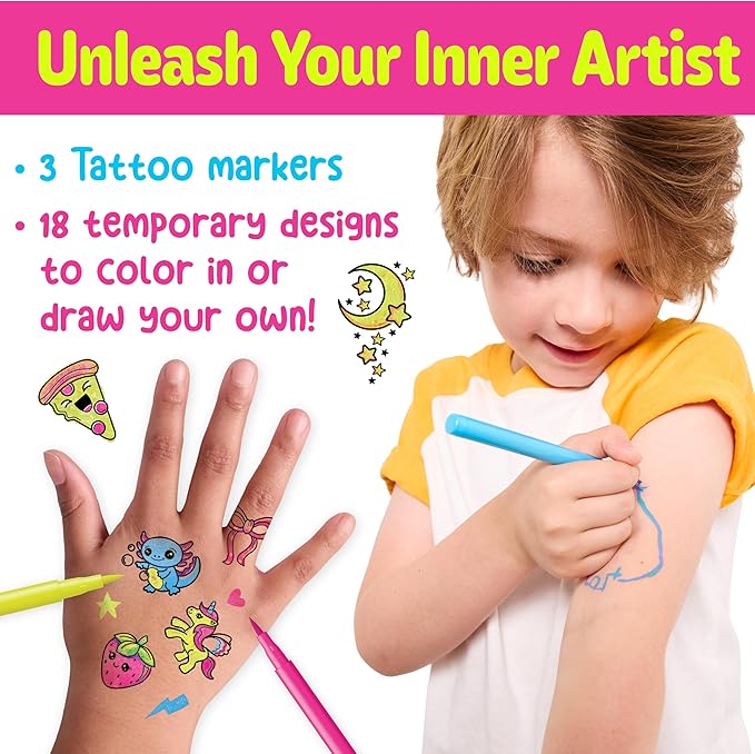 Creativity for Kids Color-In Neon Tattoos Mini Kit