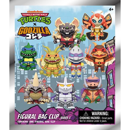 Monogram Teenage Mutant Ninja Turtles x Godzilla 3D Foam Bag Clip Blind Bag