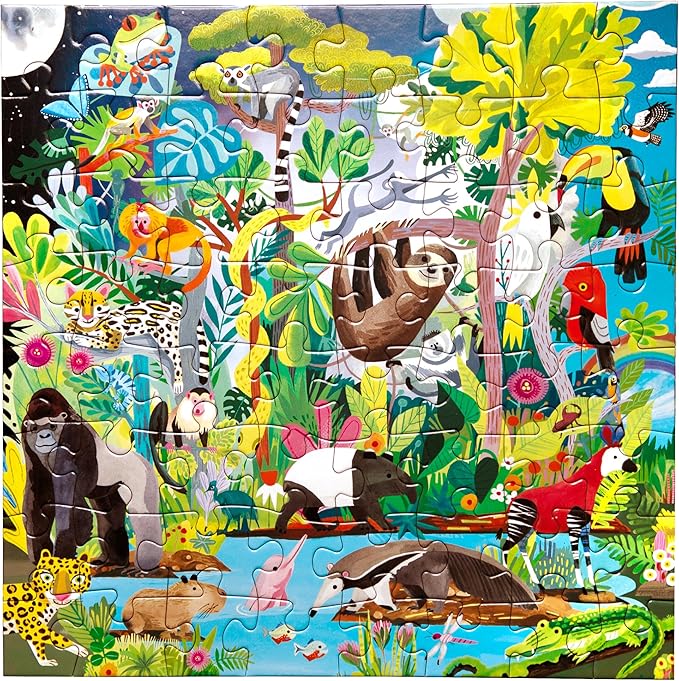 eeBoo Rainforest 64 Piece Puzzle