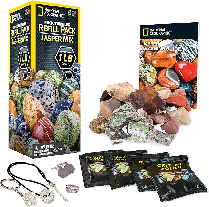 Blue Marble NGJASPERREFILL National Geographic Rock Tumbler Refill Kit