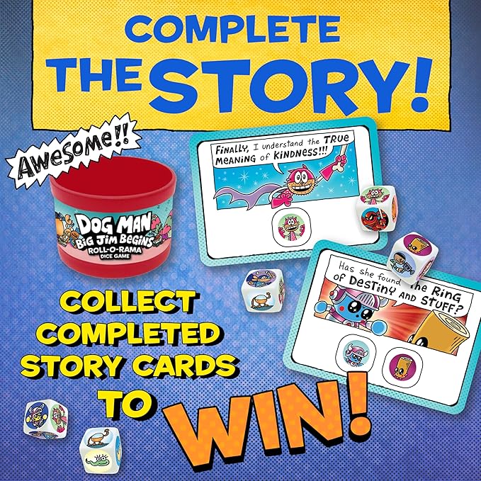 University Games Dog Man Big Jim Begins Roll-o-Rama Dice Game