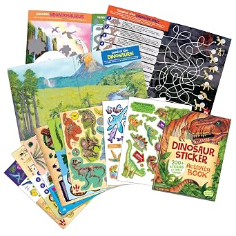 Mindware Peaceable Kingdom Dinosaur Sticker Activity Book