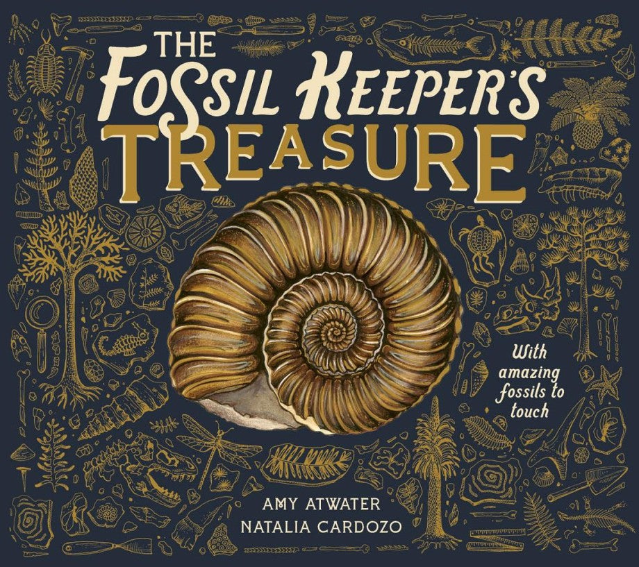 Abrams Publisher The Fossil Keeper's Treasure With Amazing Fossils to Touch By Amy Atwater Illustrator Nat Cardozo