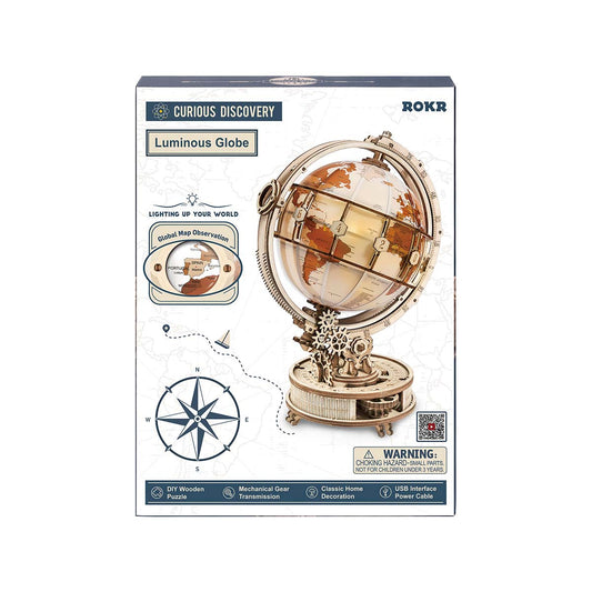 Robotime ROKR Luminous Globe 3D Wooden Puzzle