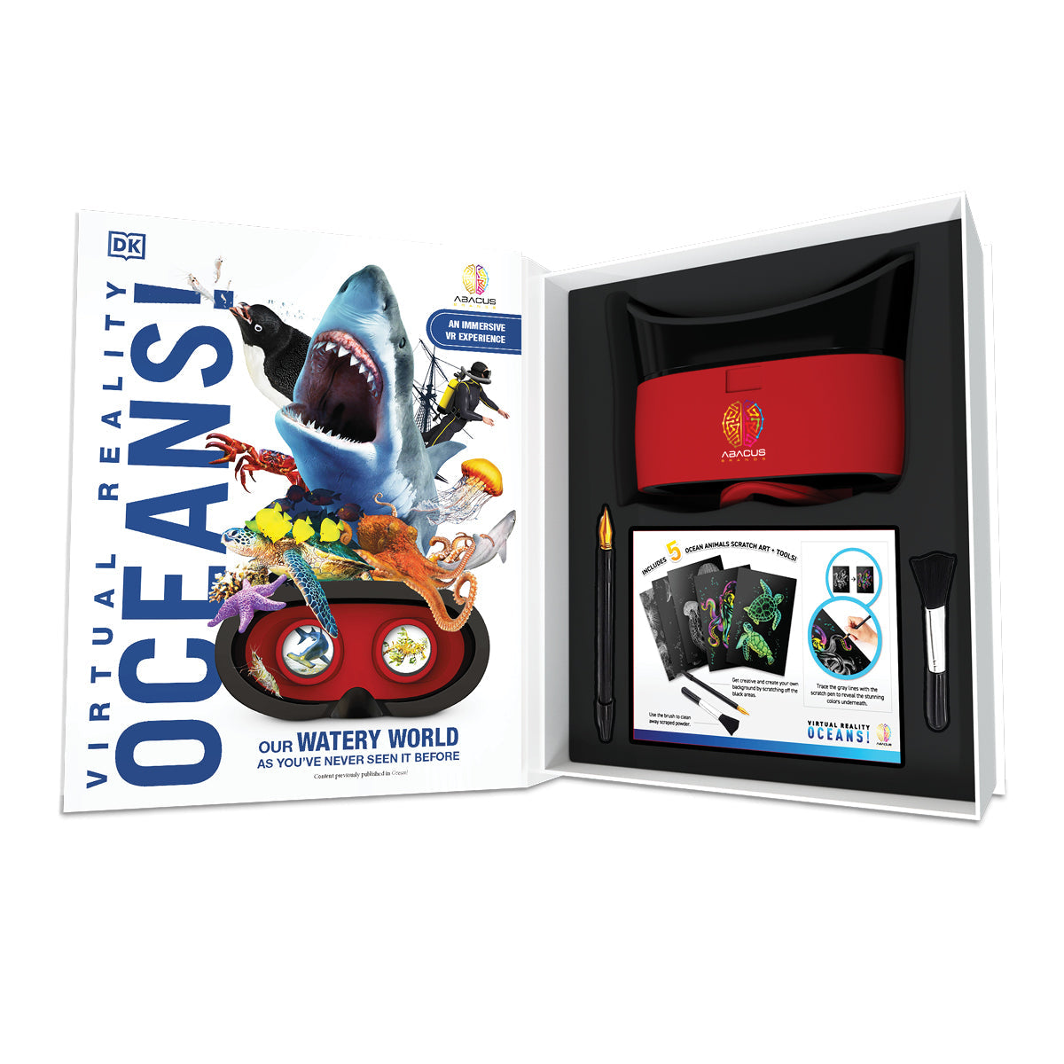 Abacus Virtual Reality Discovery Gift Set w/ DK Book Oceans!