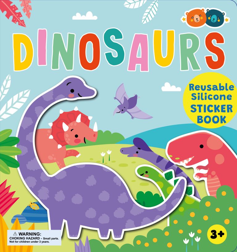 Buddy & Barney Silicone Sticker Book – Dinosaurs