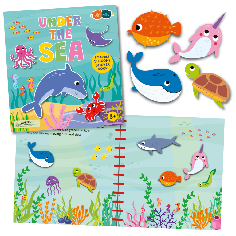 Buddy & Barney Silicone Sticker Book – Sea