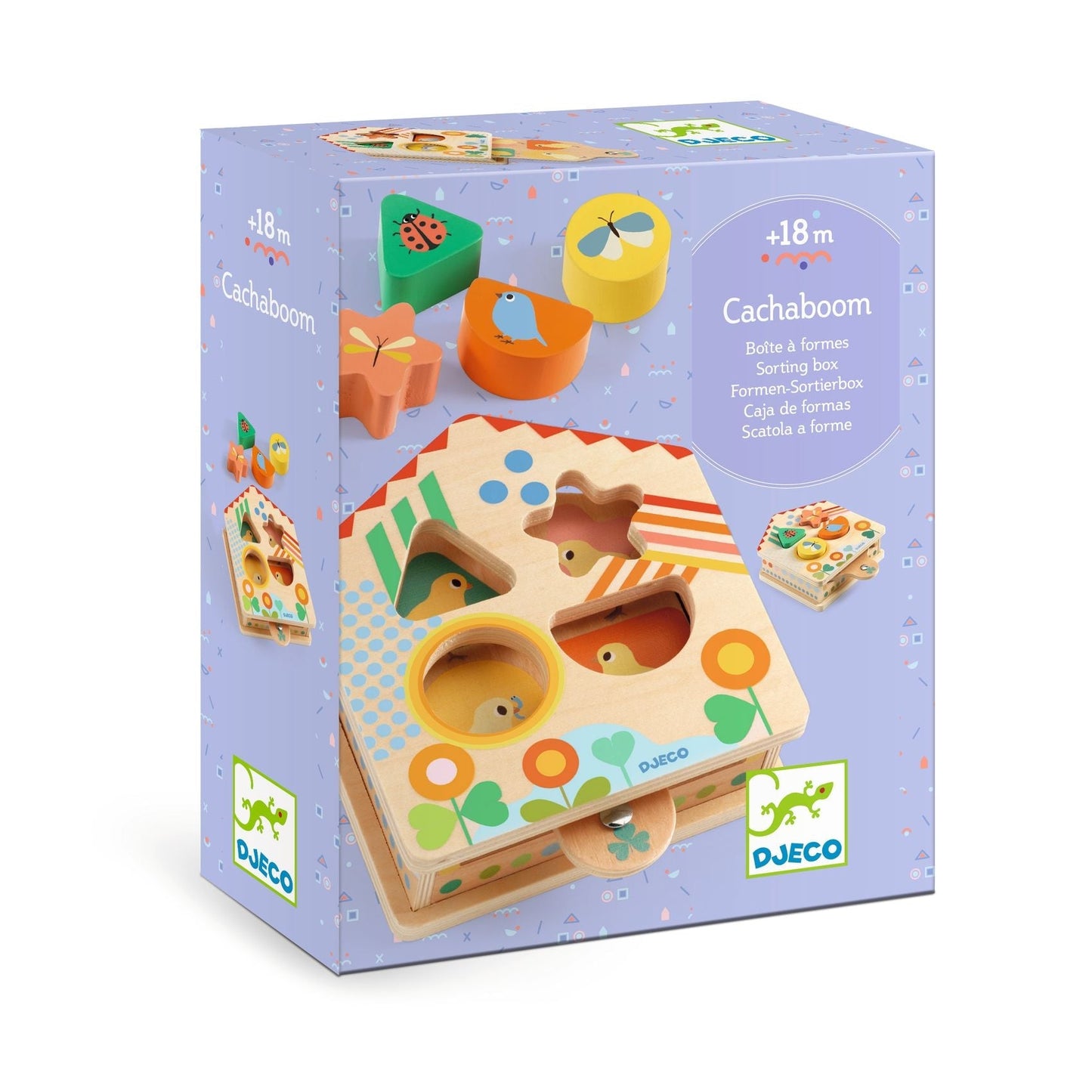 Djeco Cachaboom DJ06367 Wooden Shape Sorter