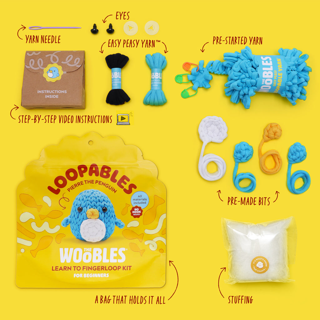 Woobles Pierre the Penguin Loopables Kit