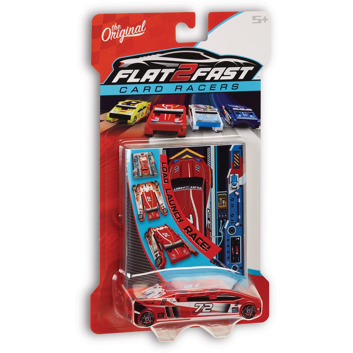 Flat 2 Fast Card Racers - Red | Luki Lab | F2F-R72-01| TimbukToys