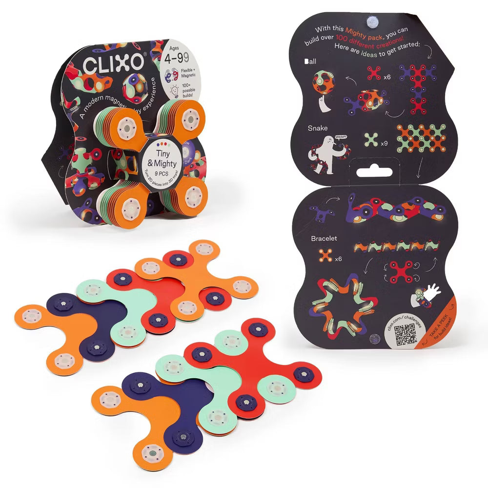 Clixo Tiny & Mighty Space Magnetic Toy 9 pcs