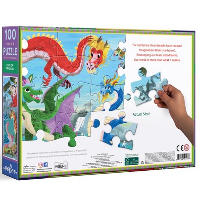 Eeboo Love of Dragons 100 Piece Puzzle