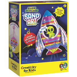 Glow In The Dark Sand Art Rocket Ship |  6392000 | creativity for kids