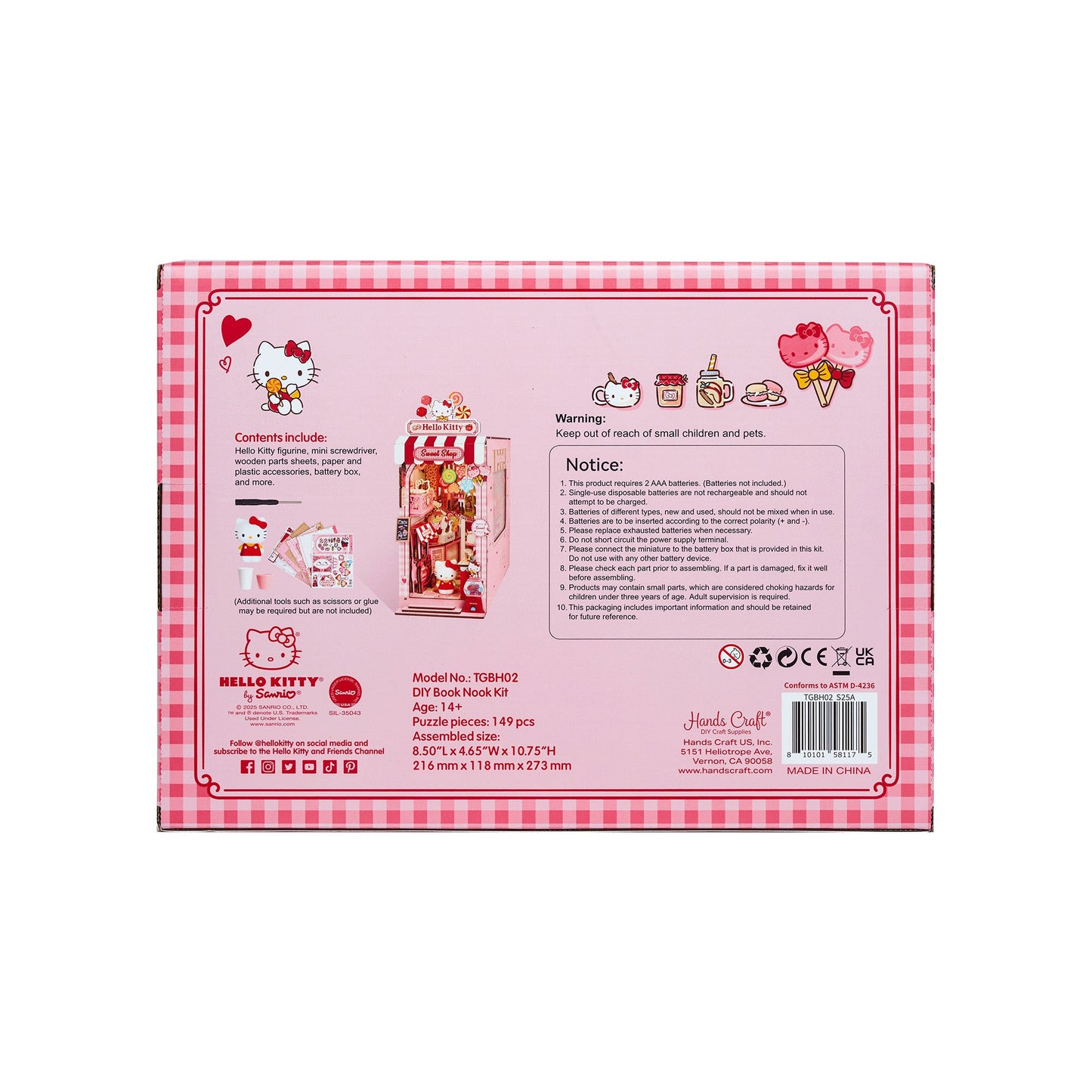 Hello Kitty Sweet Shop DIY Book Nook Kit