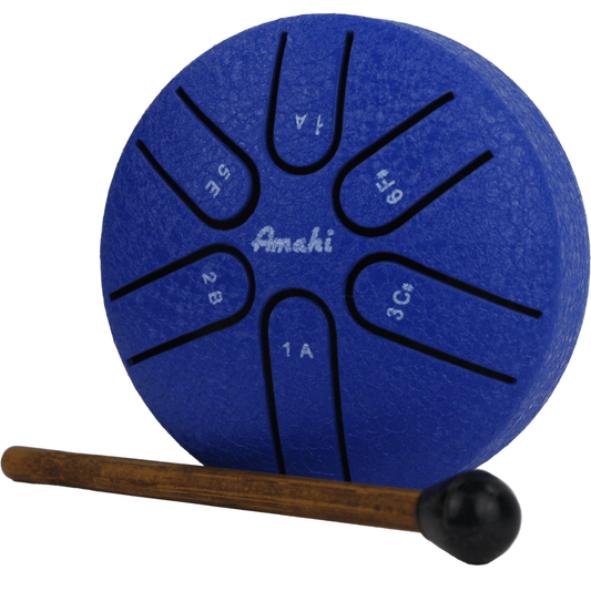 Amahi Blue Steel Tongue Drum, 3″