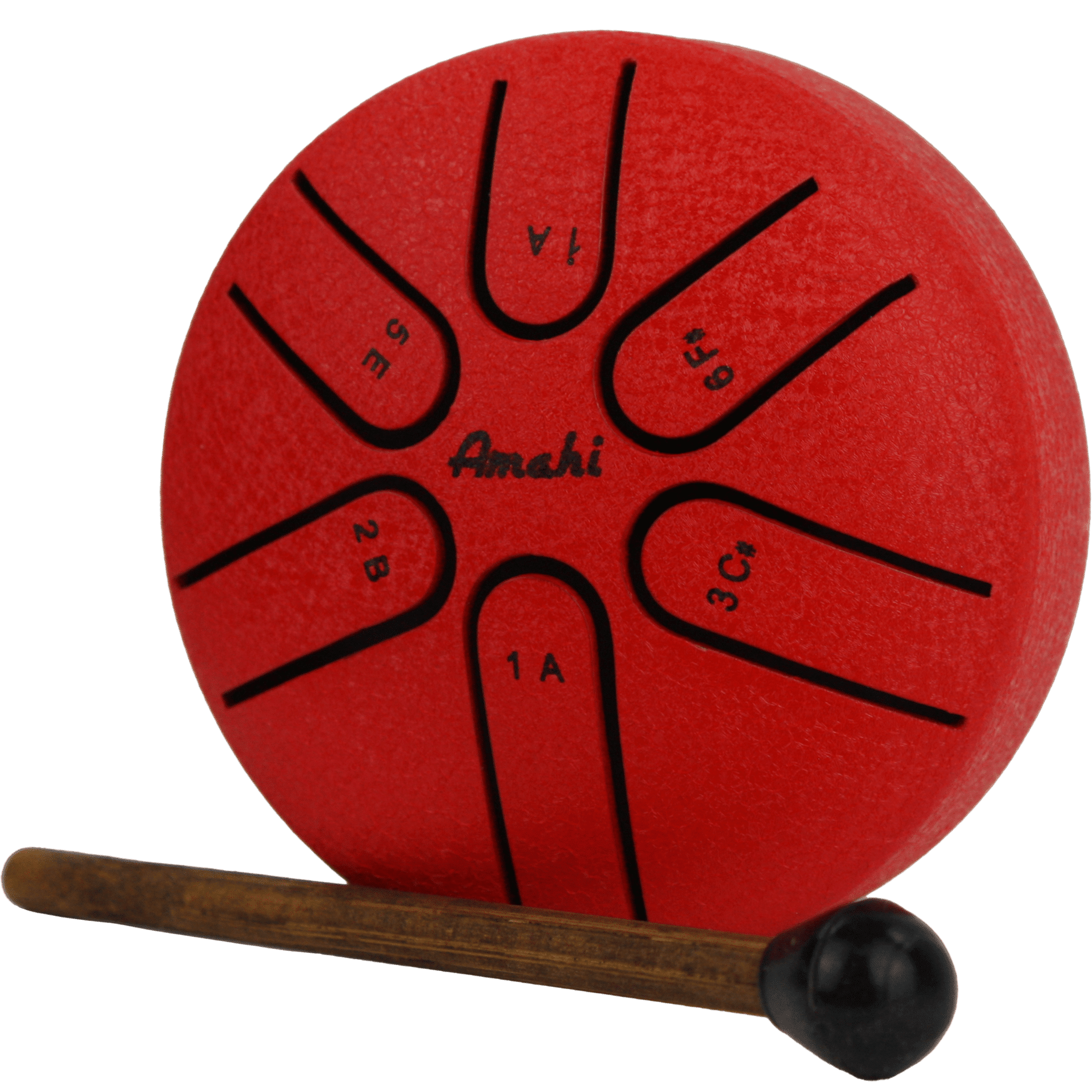 Amahi Red Steel Tongue Drum, 3″