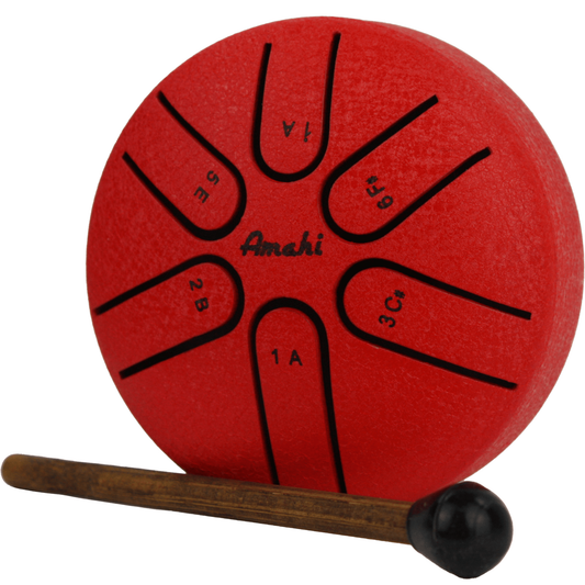 Amahi Red Steel Tongue Drum, 3″