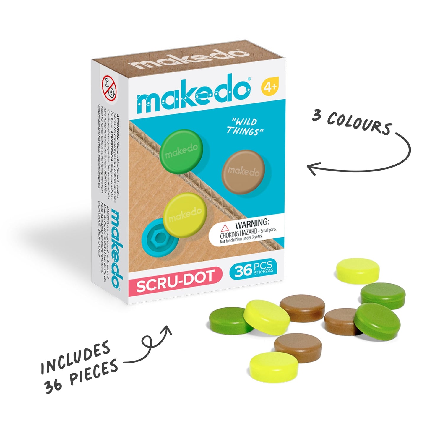 Makedo Cardboard Construction Scru-Dot Wild Things