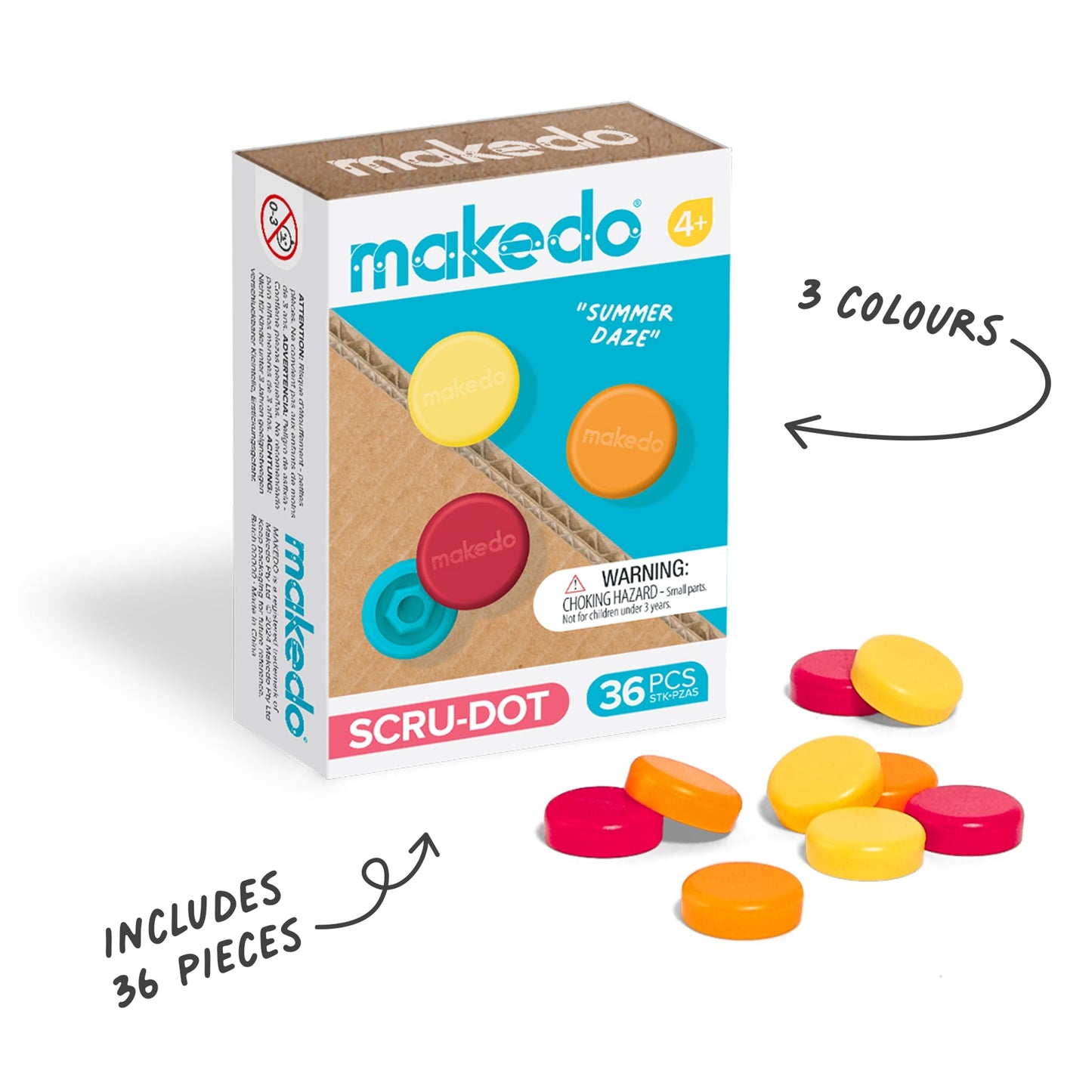 Makedo Cardboard Construction Scru-Dot Summer Daze