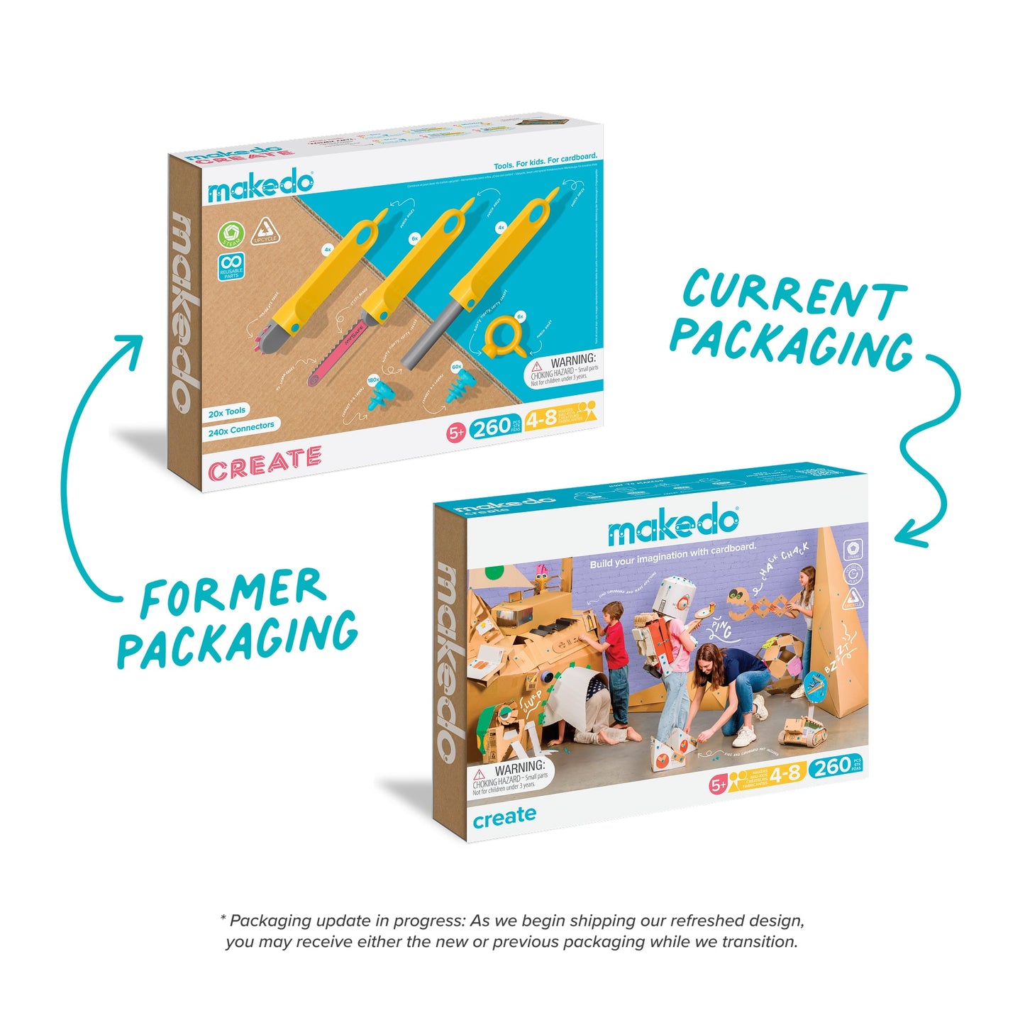 Makedo Cardboard Construction Create Kit 260PC