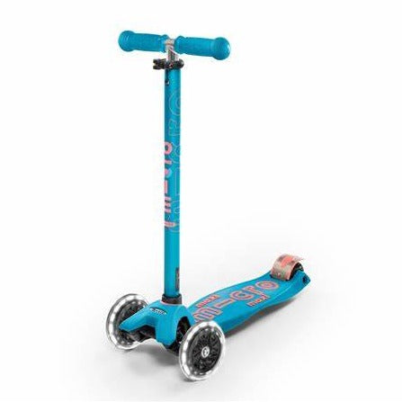 Micro Kickboard Maxi Deluxe Scooter- LED Aqua | MMD078 | Micro Kickboard