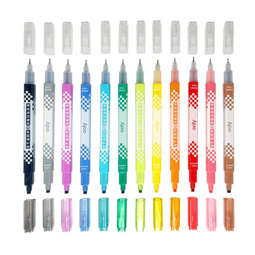 Stamp a Square Double-Ended Markers - Set of 12