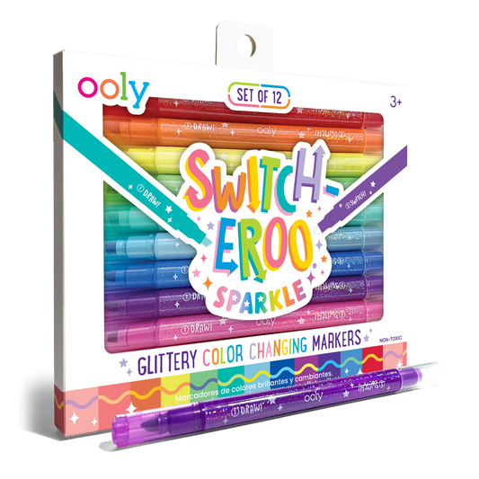 OOLY Switch-Eroo Sparkle Glittery Color Changing Markers