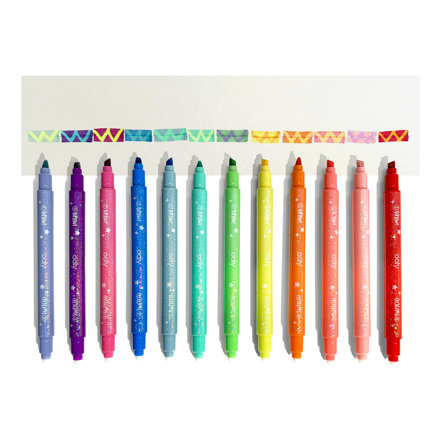 OOLY Switch-Eroo Sparkle Glittery Color Changing Markers