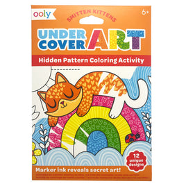 Undercover Art Hidden Pattern Coloring Activity Art Cards - Smitten Kittens | Ooly